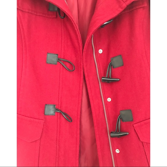 Coldwater Creek Christmas Red Winter Toggle Coat - Picture 5 of 5